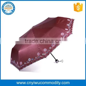 2017 New Design Large Flower Print Double Layer Wind Proof Auto Open Straight Umbrella Rain Umbrella thumbnail-1