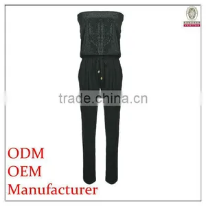 New Fashion Knitted Off-shoulder Jogging Jumpsuit for Ladies thumbnail-1