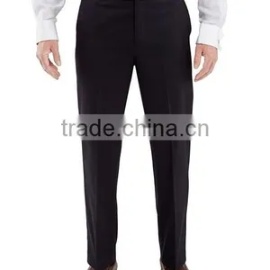 Men's Cotton Plain Front Straight Leg Dress Pants thumbnail-4
