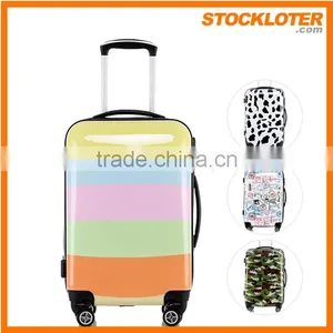 150704j Print Luggage Travel Suitcase ABS PC Universal Wheels Suitcase Closeout thumbnail-1