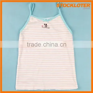 Pink Stripe Cotton Camisole for Girls Stocklot thumbnail-1
