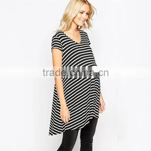 Maternity Wear Stripe Swing Tunic Plus Size Maternity Wear thumbnail-3