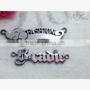 Wholesale Engraved Garment Label Tag,silver Metal Charm for Jewelry Tags thumbnail-1