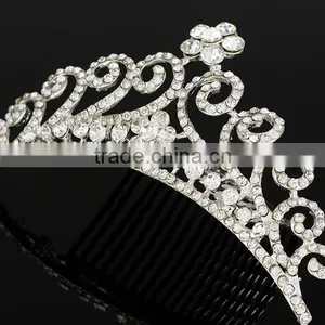 New Design Pageant Crown and Trial Rhinestone Pageant Crowns for Sale 2016 Most Popular Pageant Crowns China thumbnail-1