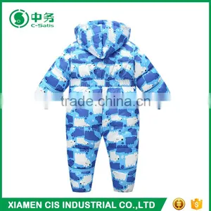 Custom Design Children Boutique Clothing Long Sleeve Baby Winter Print Romper thumbnail-4