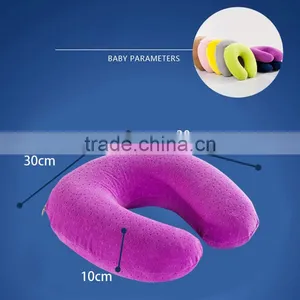 TP050 2016Wholesale Velvet U Shape Memory Personalized Travel Neck Pillow thumbnail-5