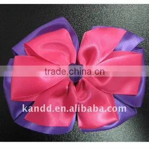 4inch Stain Ribbon Bows/hair Bows/crystal Heart Stain Hair Bow thumbnail-1