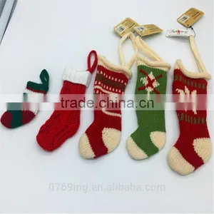 2016Hot Sale Christmas Knitting Sock For Decoration High Quality Christmas Knitting Sock thumbnail-1