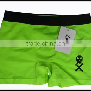 Green Color Seamless Underwear Boxer Short for Boy thumbnail-1