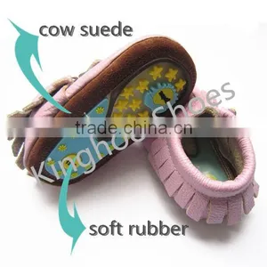 2016 Colorful Shoes Baby Moccasin High Quality Baby Leather Shoes With Rubber Sole Shoes Fashion Shoes thumbnail-4