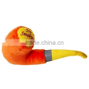 No Smoking Plush Pipe Squeaky Funny Dog Chew Toys thumbnail-2