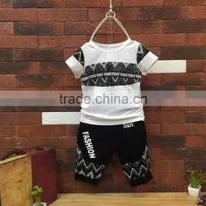 Wholesale Summer Cotton Printing Boys Kids t Shirt With Pants Set thumbnail-2