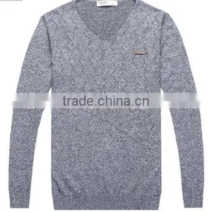 The Long Sleeve Black/white Front Stripes Design Knitting Pullover Casual Men Knitted Sweater thumbnail-1