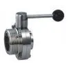 Sanitary DIN Thread Welded Butterfly Valve thumbnail-1
