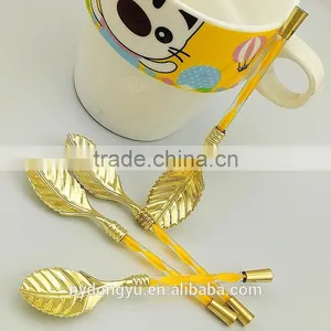 Electroplate Vintage Coffee Spoon Ice Crea Spoon/hy Zinc Alloy Creative Spoon and Fork /fancy Dessert Spoon Tableware thumbnail-2