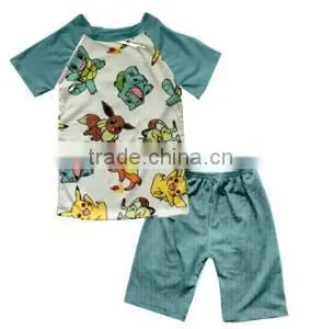 Unique Fashional Boys'T-shirt Printed Tractors Tops With Shorts Children Kids Clothing Sets thumbnail-3