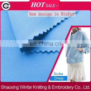 Winfar DTY Polyester Dyed Knit Scuba Interlock Textile Scuba Fabric for Girl Dress thumbnail-1