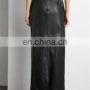 2015 New Design Fashion Women Leather Long Maxi Skirt thumbnail-5
