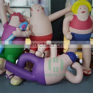 HI CE Nylon Giant Family Inflatable Cartoon Character for Kids or Advertising thumbnail-1