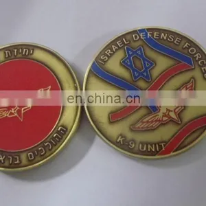 China Wholesale Factory Metal Collection Coin Anti Bronze Plating ISRAEL Coin , Custom Make Double Side Challenge Coin thumbnail-1