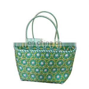 Hot Sales Hand Woven Plastic Shopping Bag thumbnail-1