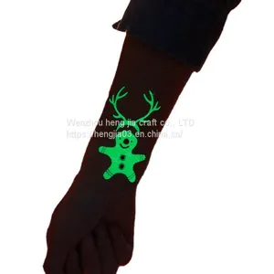 Christmas Carnival Party Luminous Stickers Personalized Fashion Environmentally Friendly Luminous Lasting Tattoo Stickers thumbnail-1