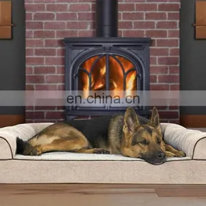 High Quality Dog Bed Memory Foam Faux Fleece Pet Sofa Luxury Ped Bed With Waterproof Liner thumbnail-6