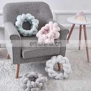 NEW FASHION ROUND Braid Yarn Knitted Knot Ball Plush Throw Pillow - Home Office Sofa Decor thumbnail-5