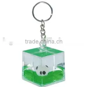 Promotional Cubic Shaped With Dice Acrylic Keychain, Wholesale Plastic Keyring thumbnail-1
