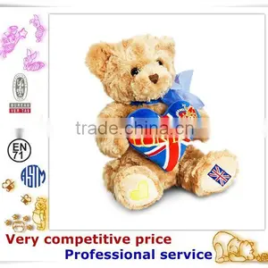 OEM Stuffed Toy,Custom Plush Toys, Valentine Bear With Heart thumbnail-1