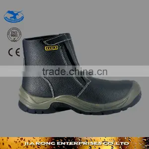 High Quality PU Injection Split Embossed Leather Safety Shoes SS037 thumbnail-1