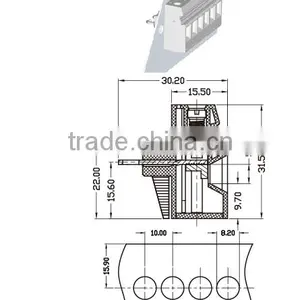 Electrical Feedthroughs Terminal Blocks With 10.0mm Pitch thumbnail-2