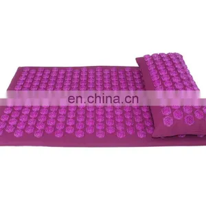 Organic Certified Cotton Canvas Plastic Acupressure Mat and Pillow Set thumbnail-2