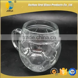 600ml Football Design Clear Glass Mason Jar thumbnail-4