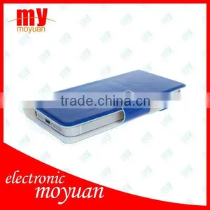 Cheappest ! High Quality Leather Case for Iphone 4, for Iphone4 4s Deluxe Wallet Leather Case With Retail Package thumbnail-1