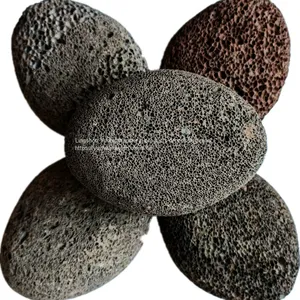 Wholesale Volcanic Stone Double-sided Grinding Foot Stone Grinding Foot Tool Rope Wrapped Oval Grinding Foot Stone thumbnail-4