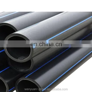 China Plant Direct Outlet ISO 4427 HDPE Conduit Pipe With Blue Trips thumbnail-2