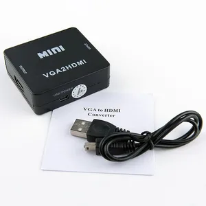 1080P Mini Vga2Hdmi Video RCA Converter Adapter Vga To HDTV Pc To Tv VGAtoHdmi thumbnail-1