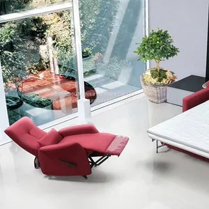 Italian-Style Capsule Sofa Single Leisure Sofa Living Room Household Manual Function Disposable Fabric Single Chair thumbnail-2