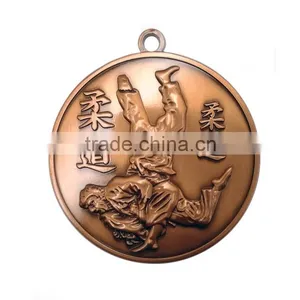 3D Custom Casting Kung fu Metal Medal With Ribbon thumbnail-2