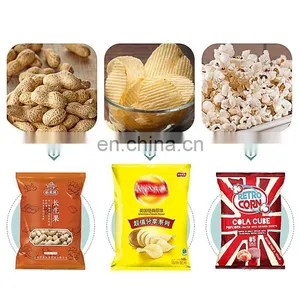 Corn Flake Dried Fruit Cassava Chips Biscuit Snack Puffed Food Pouch Envasadora Vertical Form Fill Seal VFFS Packing Machine thumbnail-2