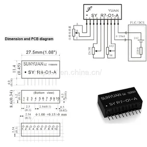 Potentiometer/Sensor Resistance/Electrical Ruler Signal to 4-20mA/0-5V/0-10V Transmitter Sy (ISO) R-P-O thumbnail-2
