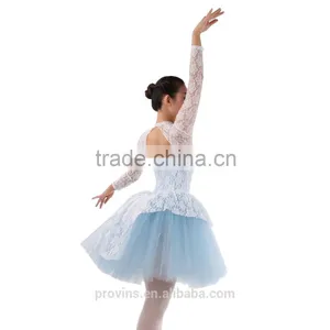 New Dansgirl Long Lace Sleeves Ballet Tutus Performance Ballet Dress Adult Dance Dress thumbnail-3
