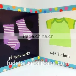 FDT Customized Interesting and Cheap Baby Touch and Feel Board Book Printing With Cloth thumbnail-4