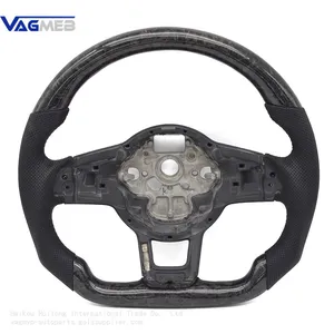 Fog Carbon Fiber Steering Wheel Leather For VW Golf MK7 7.5 GTI GTD GTE R 2013-2020 Polo GTI For Tiguan for Passat DSG thumbnail-1