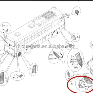High Quality Bus Parts Accessories Light System QA511 Bus Headlight 236100100 Lamp Front for Kinglong Bus thumbnail-6
