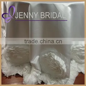 TC107C Factory Supplier Blush Pink Satin Ruffle Rosette Table Cloth thumbnail-4