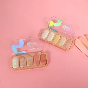 OEM Make up Blusher Palette With High Lighter Cosmetic Face Powder Blusher on Cheeks Bronzer Powder Highlighter Manufacturer thumbnail-1