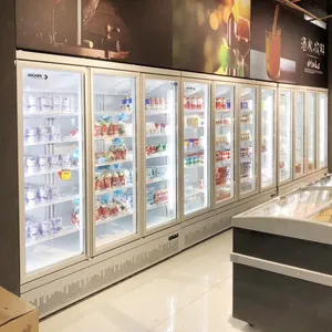 Luxury Bottom Mount Showcase Freezer Promotional Display Chiller/freezer thumbnail-3