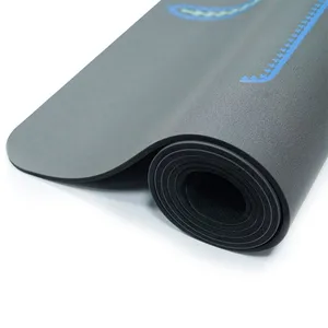 Wholesale Custom Logo PU Rubber Gymnastic Pilates Yoga Mat Waterproof Exercise Mat for Home Workout Made From Natural Rubber thumbnail-5
